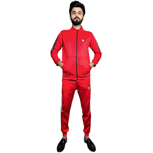 Adidas Track Suit (Striped Red)