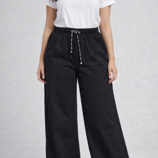 BLACK WIDE-LEG JEANS FLYPER