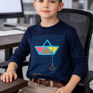 BLACK YACHT BOY COTTON SHIRT