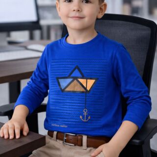 BLUE YACHT BOY COTTON SHIRT