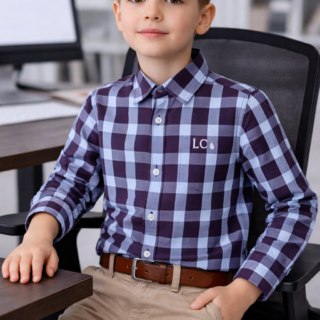 PURPLE BOY COTTON SHIRT