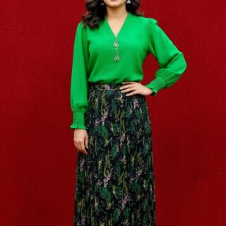 WESTERN DRESS LADIES GREEN